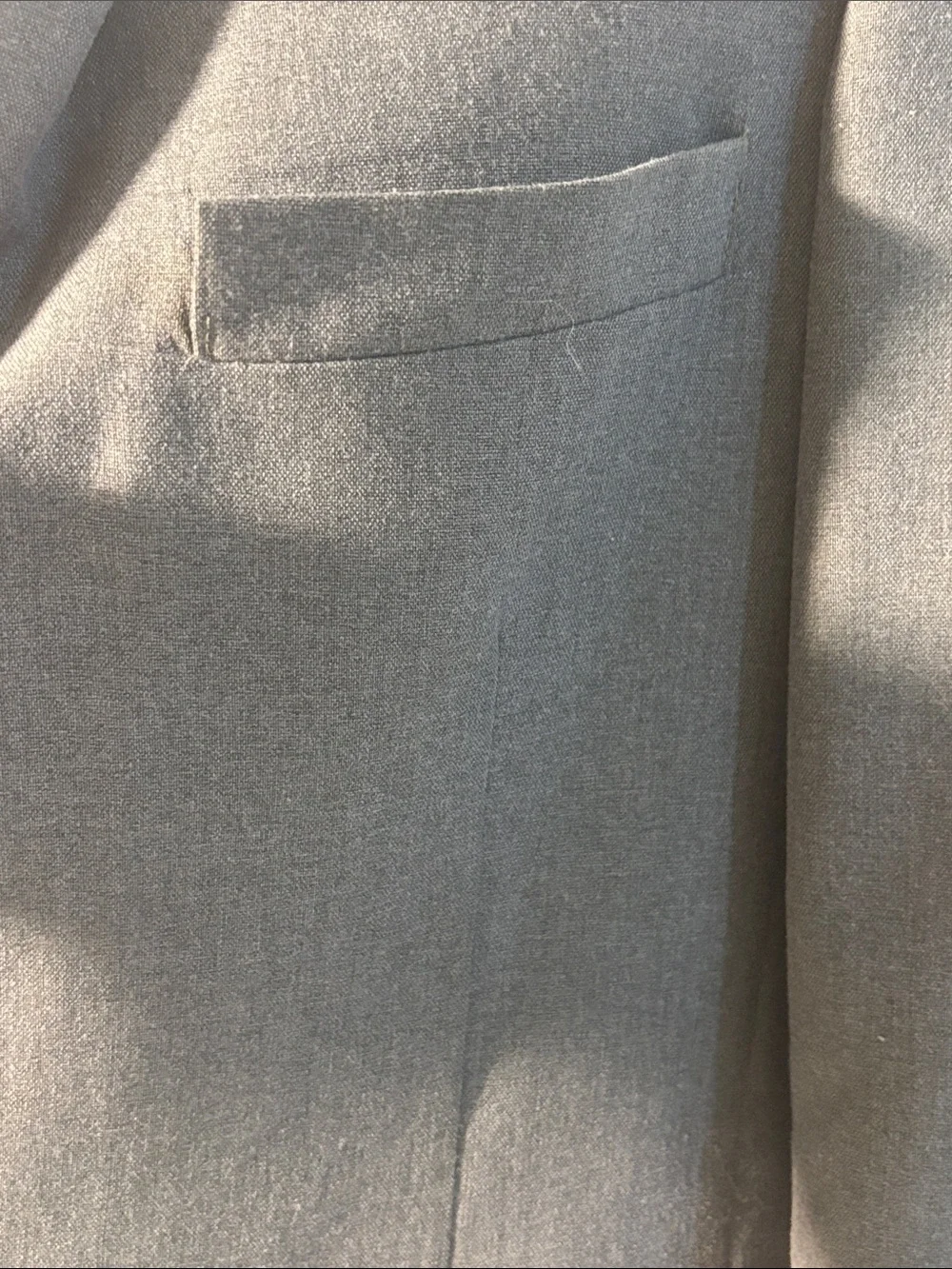 Classic Men's Gray Two-Button Blazer sport coat preppy pockets lined office J1